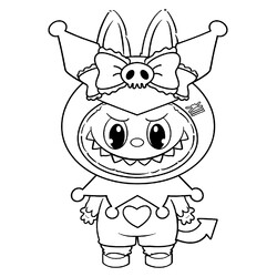 Лабубу в костюме Куроми