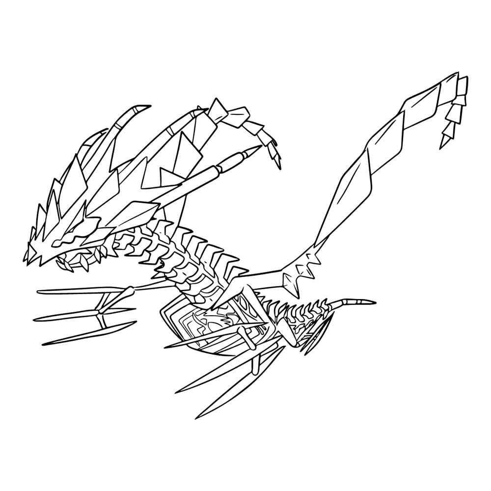 Раскраска Легендарный покемон Этернатус 0890 распечатать или скачать