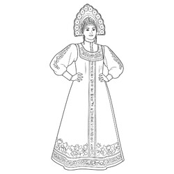 Женщина в русском национальном костюме