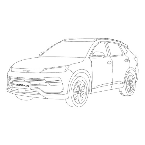 Раскраска BYD Song Plus