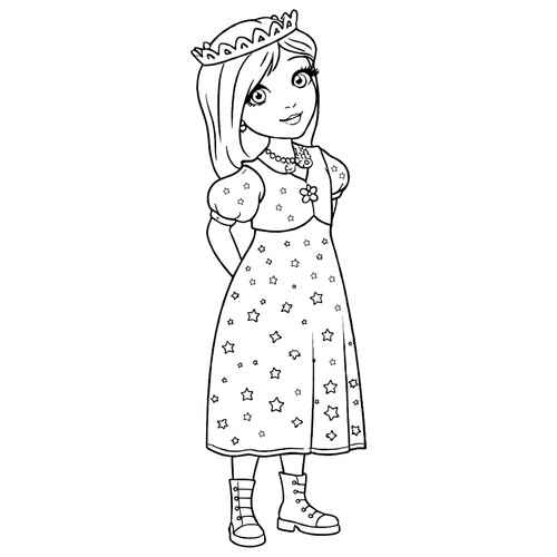 Раскраска Царевна Соня в полный рост