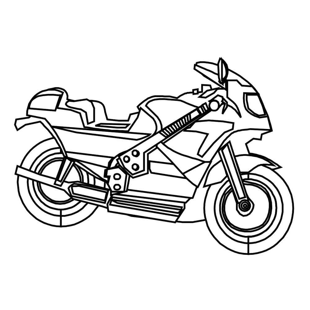 Мотоциклы - Распечатать раскраску для детей