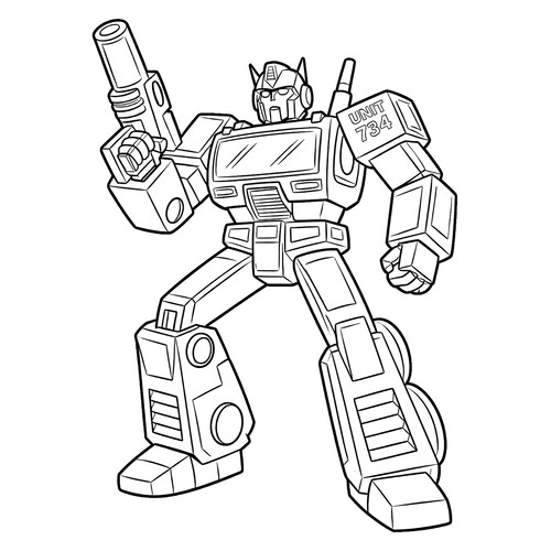Раскраска Трансформер Unit-734