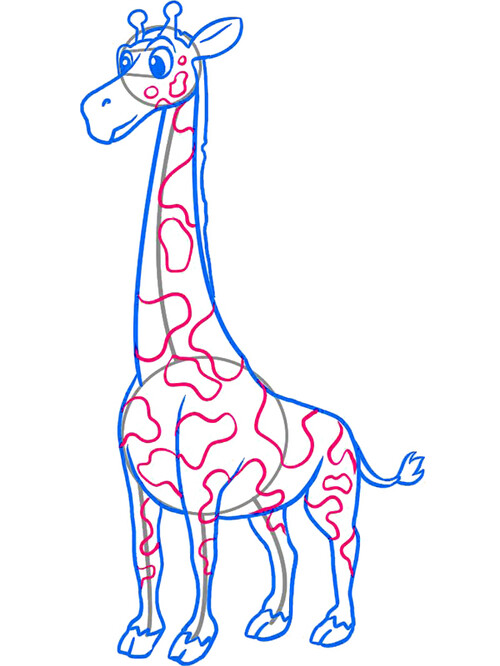 Как нарисовать жирафа 6