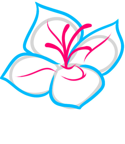 Как нарисовать цветок дафны 4