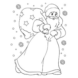 Раскраски Деда Мороза и Снегурочки — Распечатать бесплатно