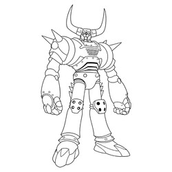 Раскраска Робот-воин