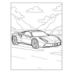 Раскраска Феррари GTO