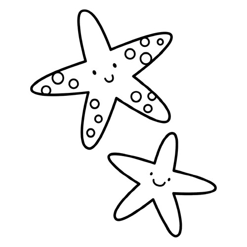 Раскраска Счастливые морские звёздочки