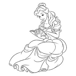Принцесса Белль читает книгу