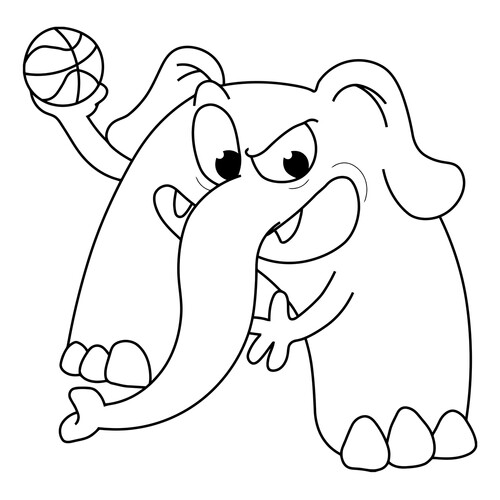 Тренер Пиклз с баскетбольным мячом