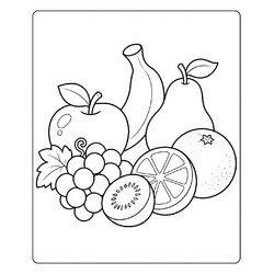 Раскраска Фрукты