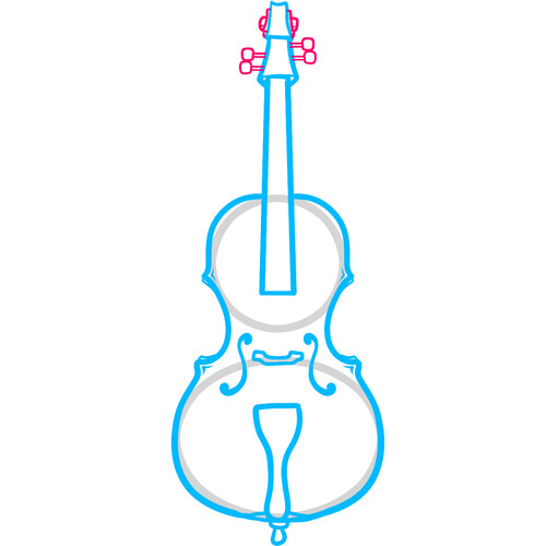 Как нарисовать виолончель 5