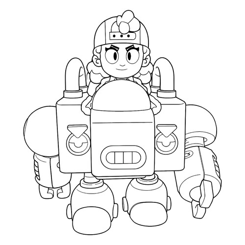 Раскраска Мэг из Браво Старс в Мехе