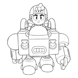 Раскраска Мэг из Браво Старс в Мехе