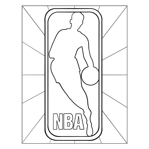 Раскраска Логотип NBA