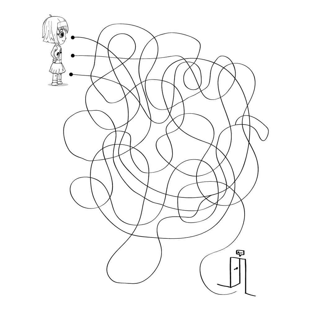 Лабиринт для детей "Поиск выхода" распечатать