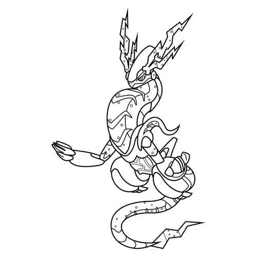 miraidon coloring page online pokemon