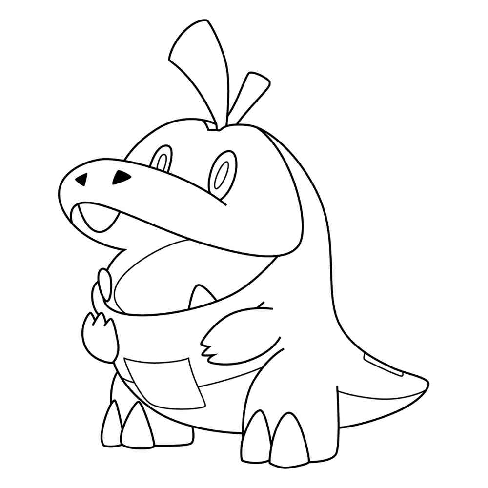 fuecoco coloring page high quality pokemon