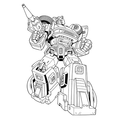 Раскраска Трансформер автобот Джаз