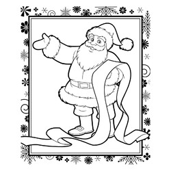 Раскраска Санта Клаус из Даша-путешественница