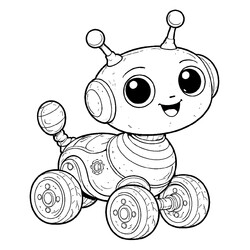 Раскраска Игрушечный робот