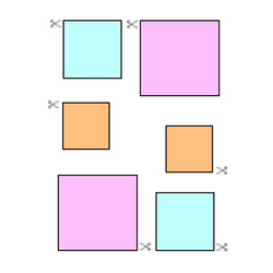Шаблон для вырезания Цветные квадраты