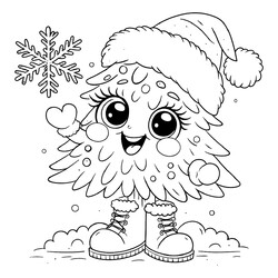 Милая ёлочка в колпаке