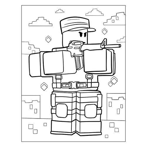 Раскраска Лего солдат