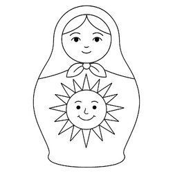 Матрёшка с солнышком