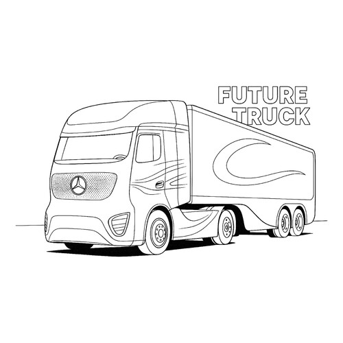 Раскраска Фура Мерседес Future Truck