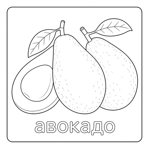 Раскраска Авокадо
