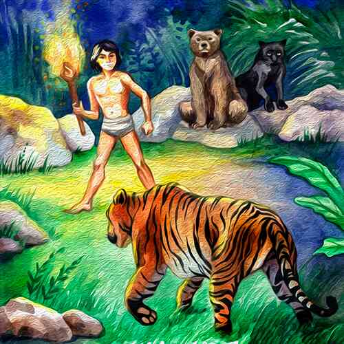 Маугли слушать аудиокнигу. Сказки про тигров. Девочка и тигр сказка. Тигр из сказки джейт Армер.
