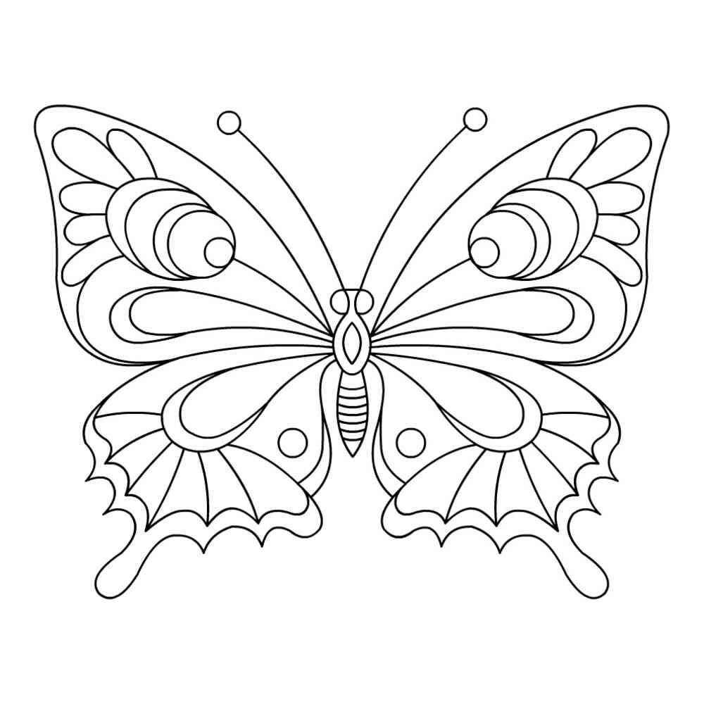 Рисунки бабочек для вырезания и декора