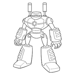 Раскраска Космический робот гуманоид