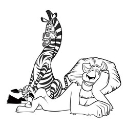 Лев и зебра Мадагаскара 3