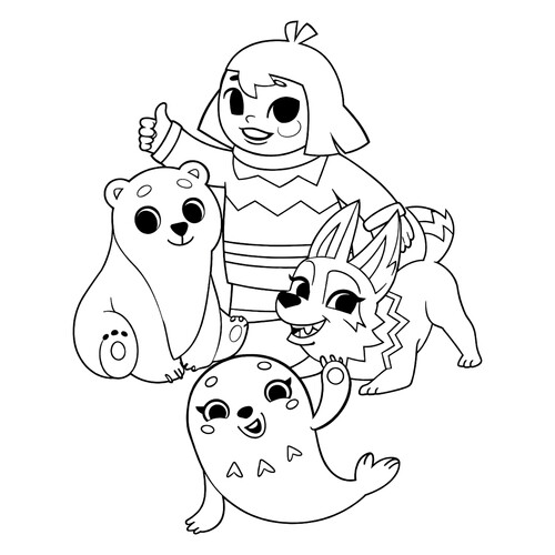 Раскраска Герои сериала Умка