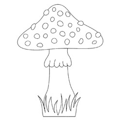 Раскраска Ядовитый мухомор