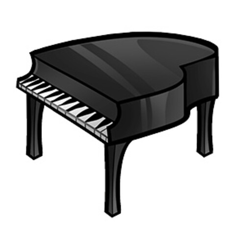 нарисованное пианино