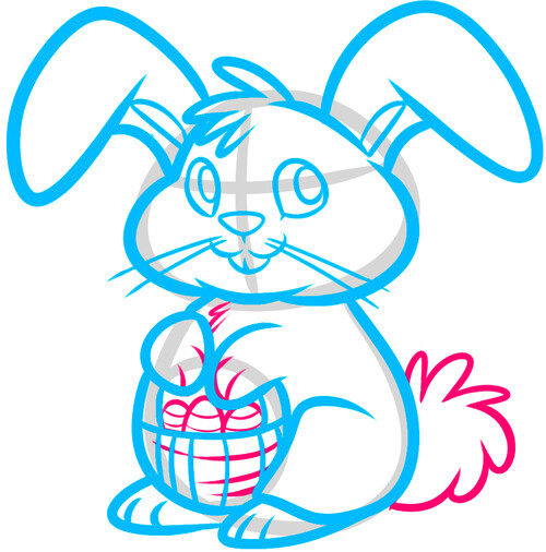 Как нарисовать пасхального кролика 7
