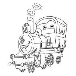 Раскраска Улыбчивый локомотив