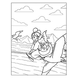 Раскраска Кики из аниме Ведьмина служба доставки