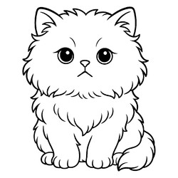 Пушистый персидский кот