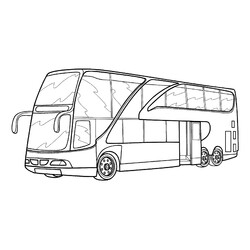Раскраска Туристический автобус