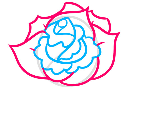 Как нарисовать классическую розу 5