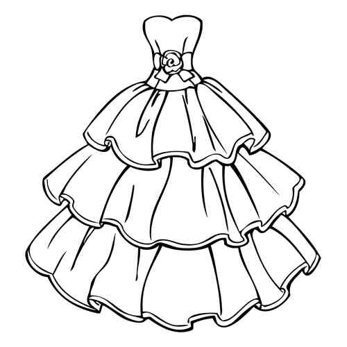 Раскраски платья для девочек распечатать