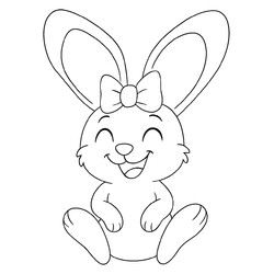 Раскраска Заяц в отличном расположении духа