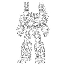 Раскраска Огромный робот-трансформер
