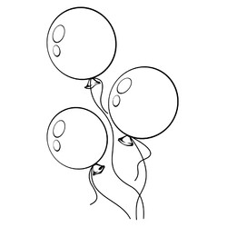 Раскраска Воздушные шары для малышей