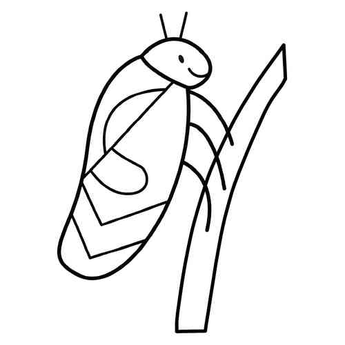 Раскраски насекомых для малышей: распечатать